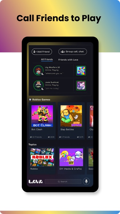 Lava — Call Friends Screenshot 2 - AppWisp.com Lava — Call Friends Screenshot 2 - AppWisp.com
