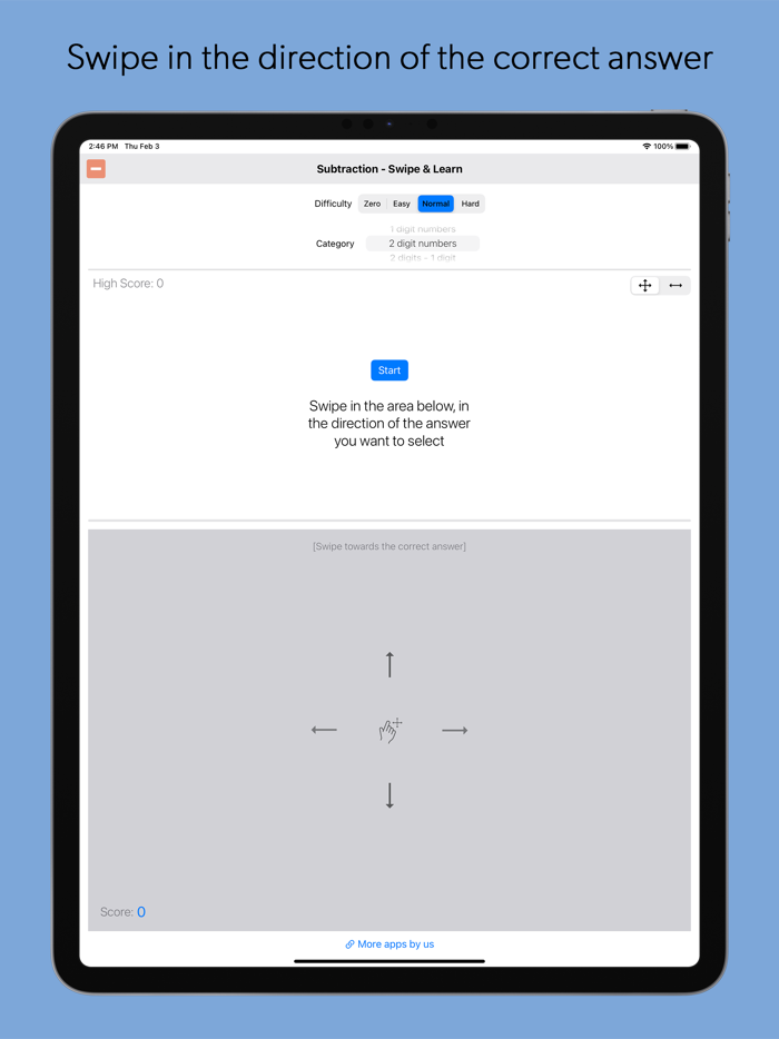 Subtraction - Swipe and Learn