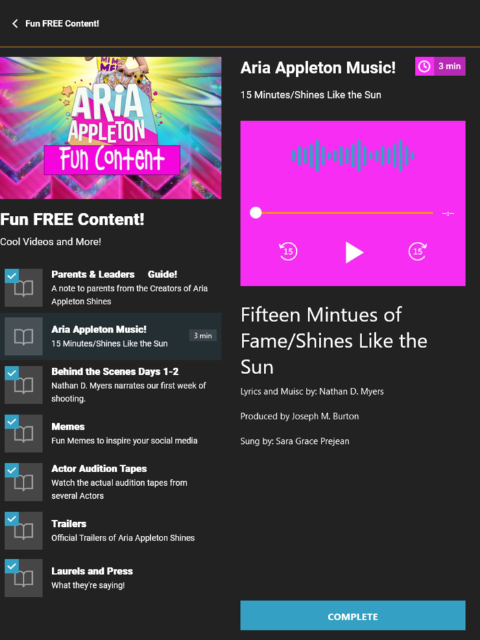 Aria Appleton Shines