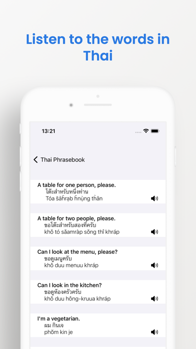 Thai Phrasebook (Travel) Screenshot