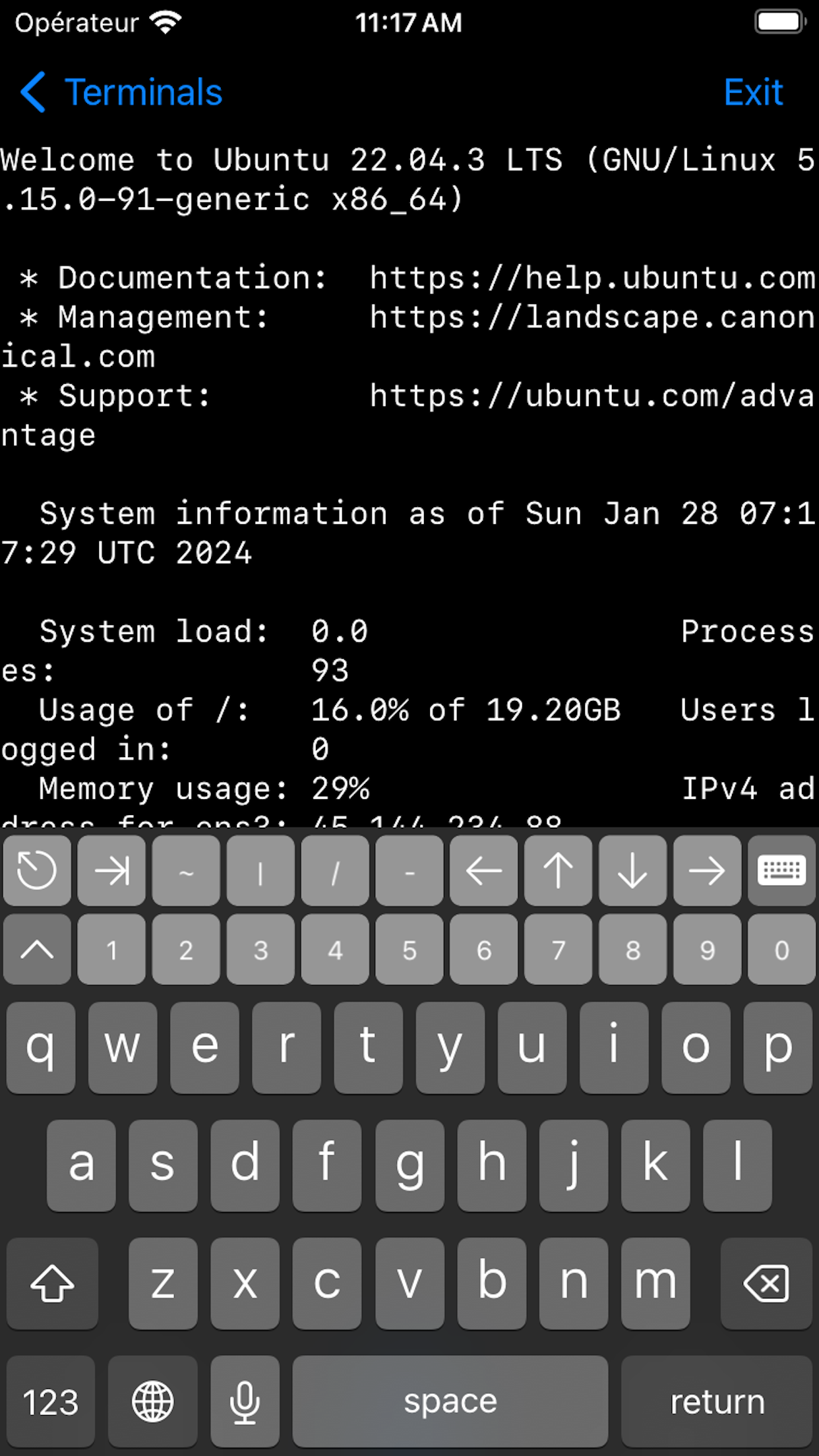 Terminal# screenshot 1
