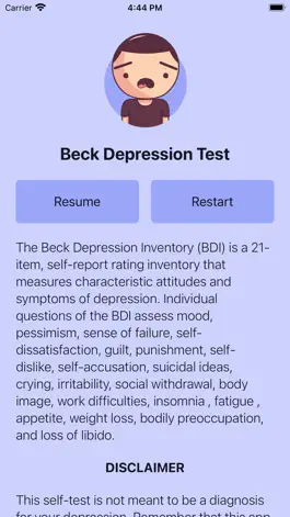 Game screenshot Beck Depression Test mod apk