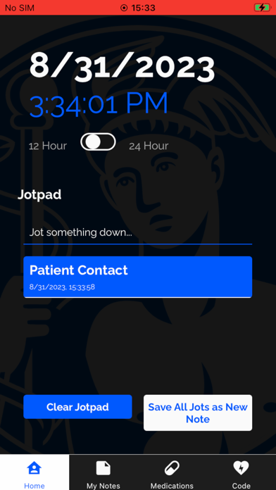 Acute Healthcare Notekeeping Screenshot