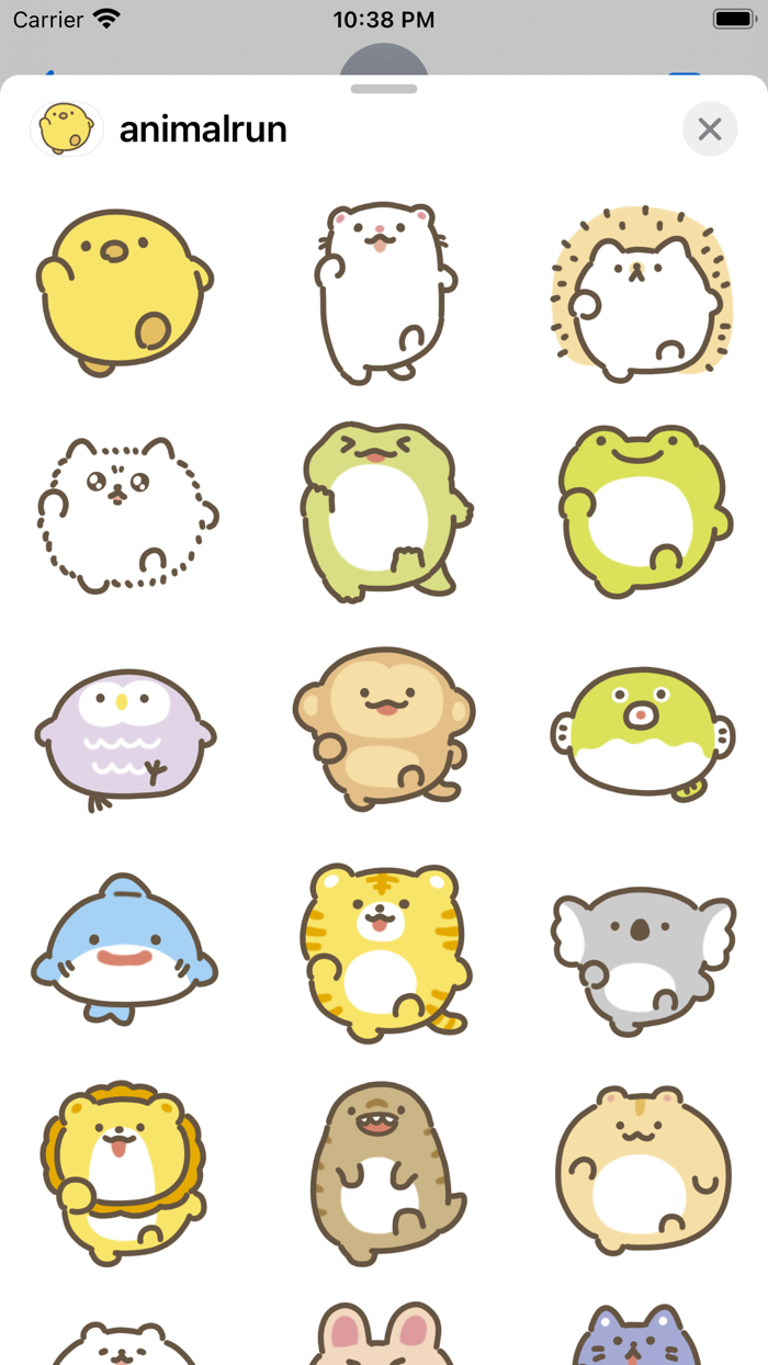 animal runner sticker