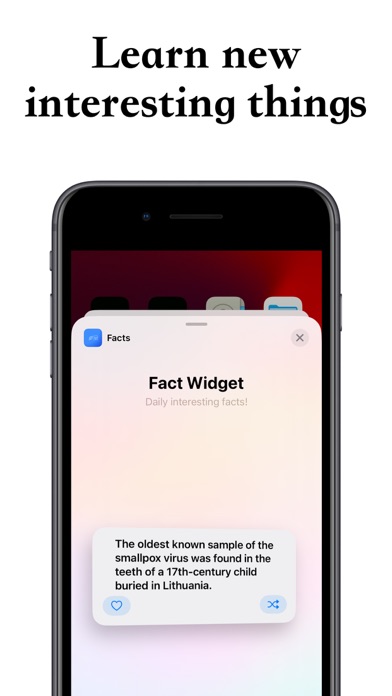 Fact Widget Screenshot