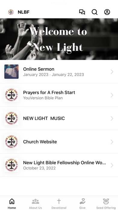 New Light Bible Fellowship Screenshot