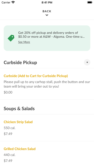 ChowNow- A&W Restaurants Screenshot