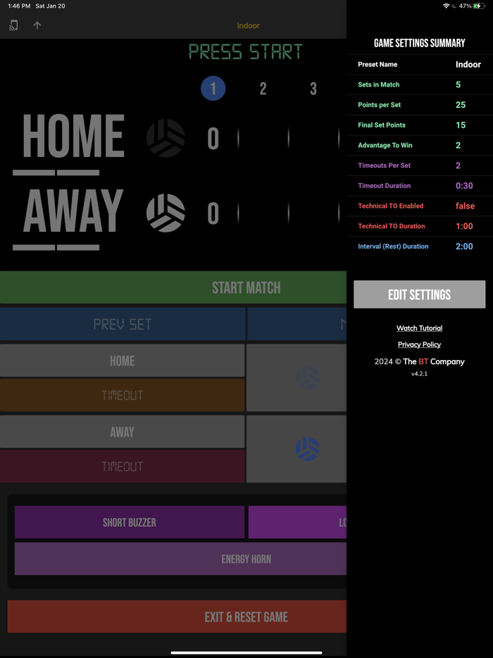 BT Volleyball Controller