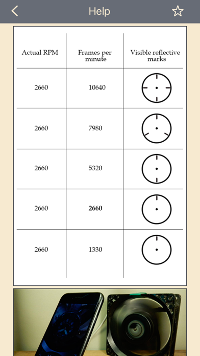 Video tachometer Screenshot