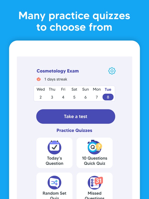 Cosmetology Exam Prep Test iPad screenshot 5 - Education app