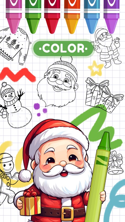 Santa coloring pages