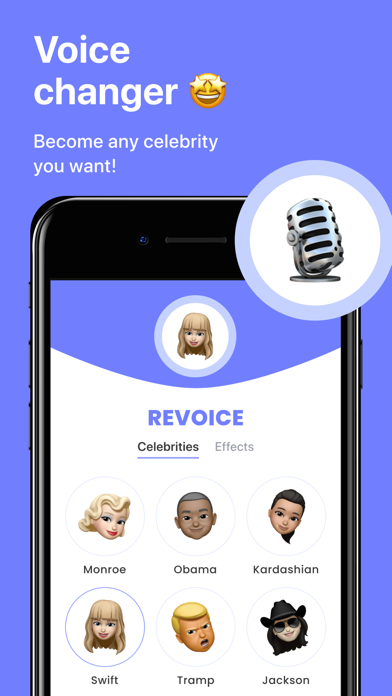 Celebrity voice change effects Screenshot