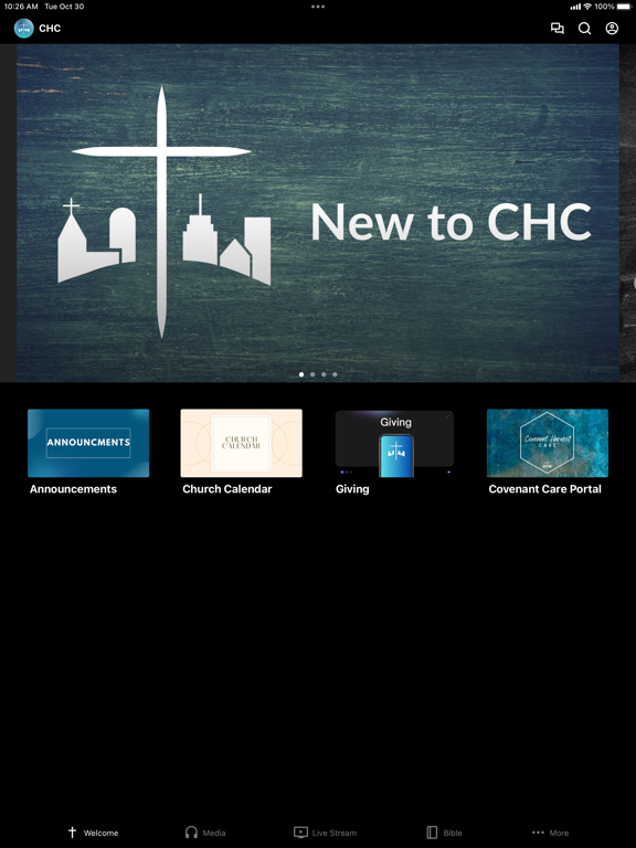 Covenant Harvest Church iPad screenshot 1 - Lifestyle app