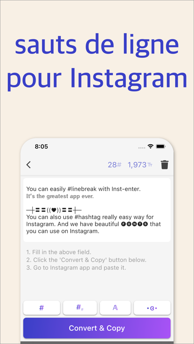 Screenshot #3 pour Inst-enter : polices & emoji