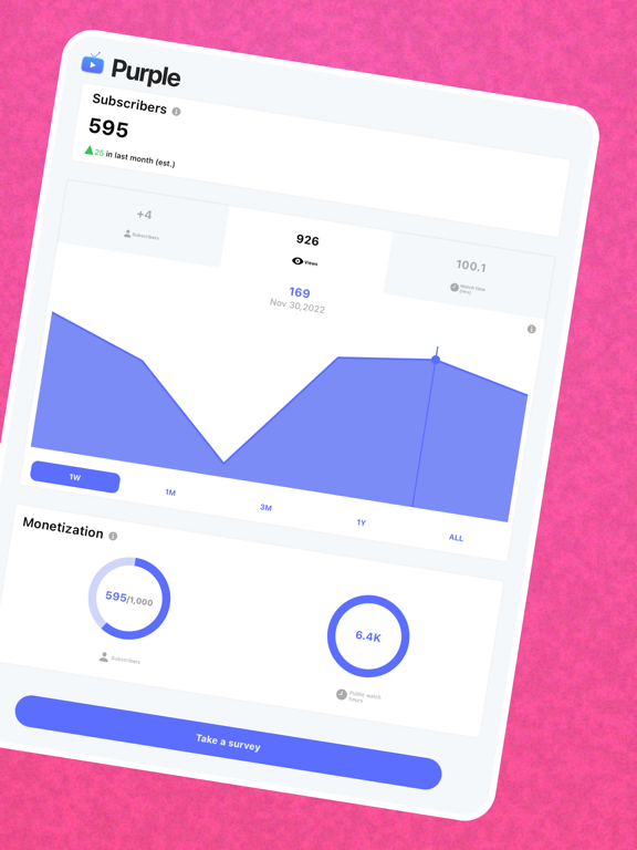 Subscribers for YouTube App iPad screenshot 5 - Social Networking app