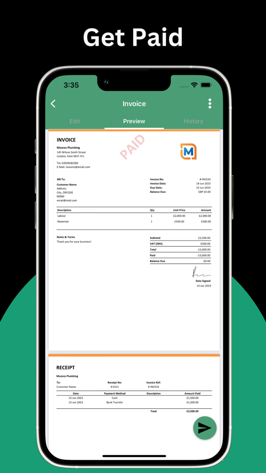 #3. Estimate Maker & Invoice App (iOS) 由: Zoomifi