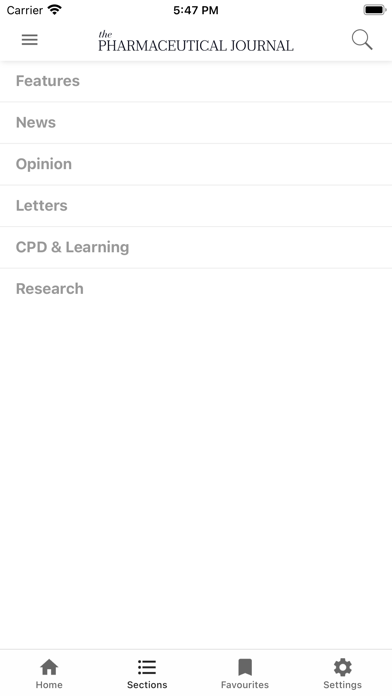 Pharmaceutical Journal Screenshot