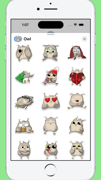 Nice Owl Stickers Screenshot