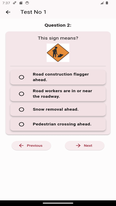 Traffic Sign USA Test Screenshot