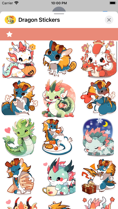 Dragon Stickers. Screenshot