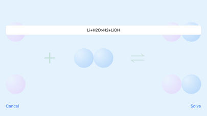 Interactive Equation Balancer Screenshot