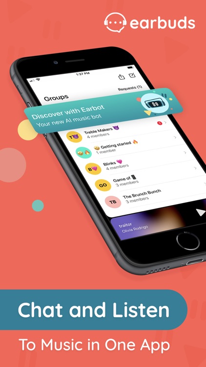 Earbuds: Share Music and Chat