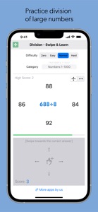 Division Math - Swipe & Learn screenshot #4 for iPhone