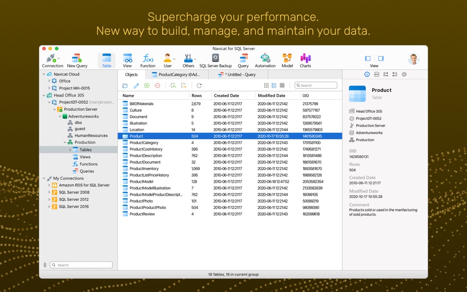 Navicat 16 for SQL Server - 16.3.7 - (macOS)