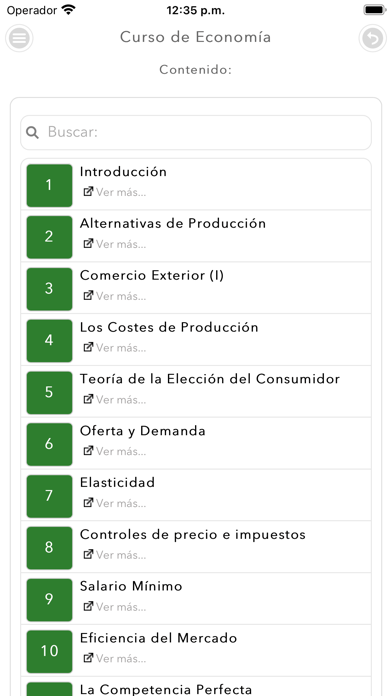 Curso de Economia Screenshot