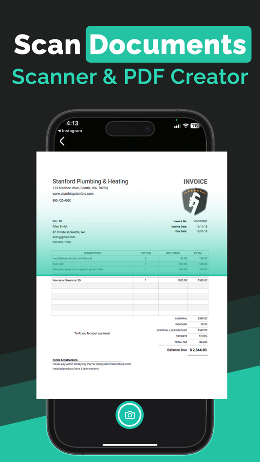 #1. Doc Scanner : Document Reader (iOS) 由: Rajanibhai Sheladiya