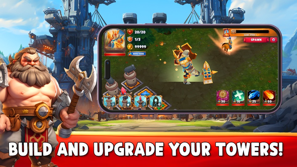 #5. Gaiarus: TD Battles & Heroes (iOS) By: Infinity Game Studio ApS