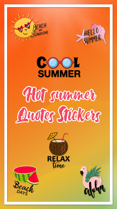 Hot Summer Quote Stickers Screenshot
