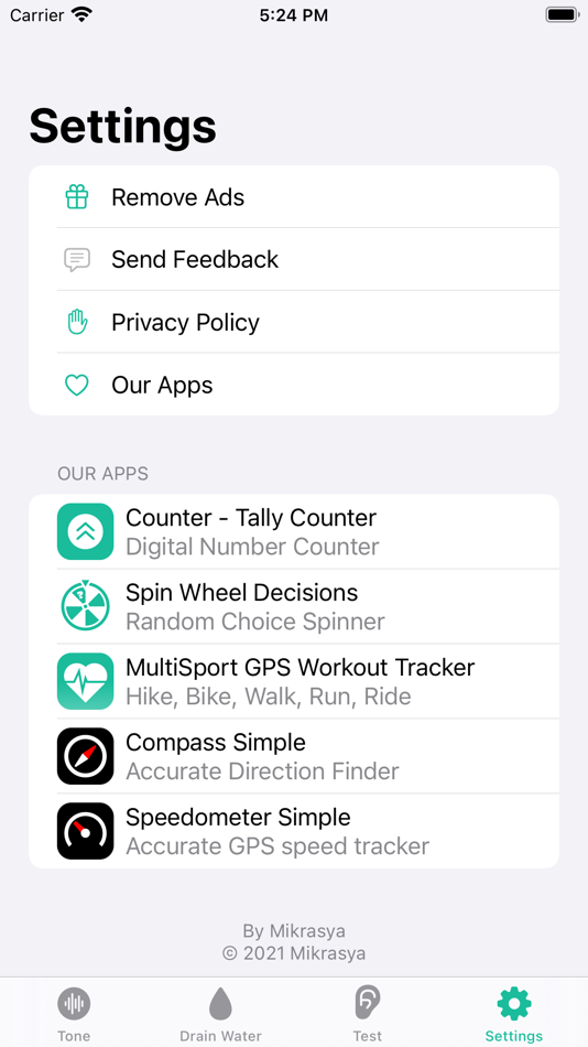 #4. Tone Generator Simple (iOS) Podle: Tevfik Yucek