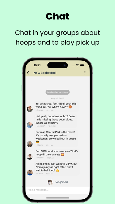 Poppin Hoops Basketball Groups Screenshot