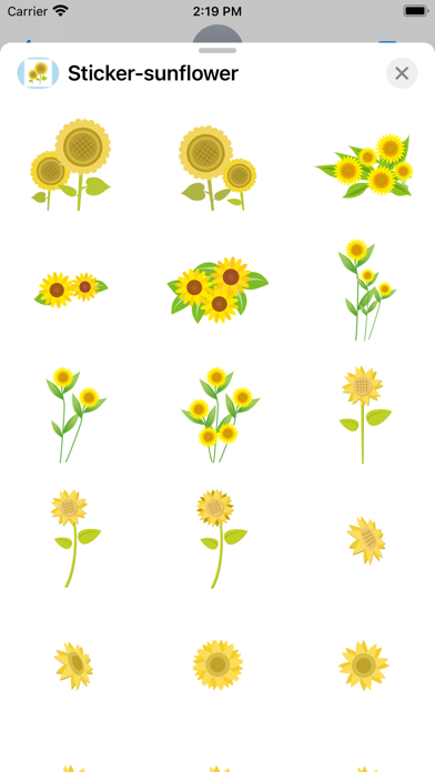 Sticker sunflower Screenshot