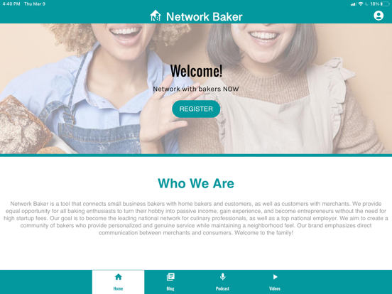 Network Baker iPad screenshot