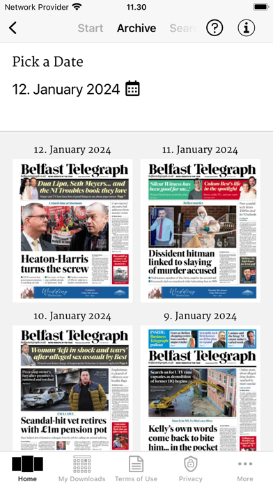 Belfast Telegraph Newsstand Screenshot