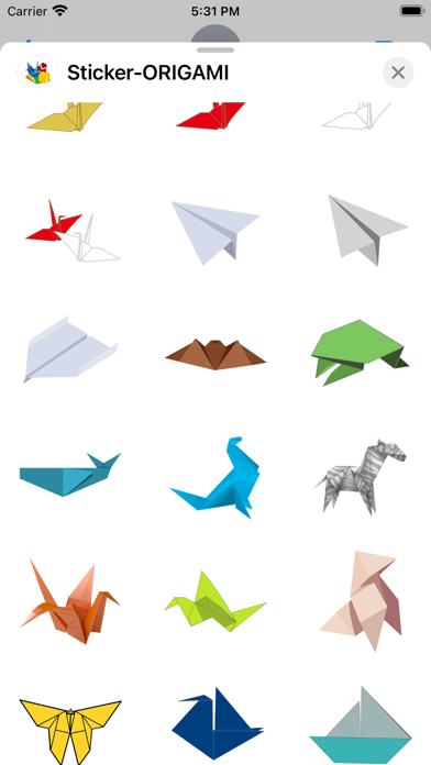 Sticker ORIGAMI Screenshot