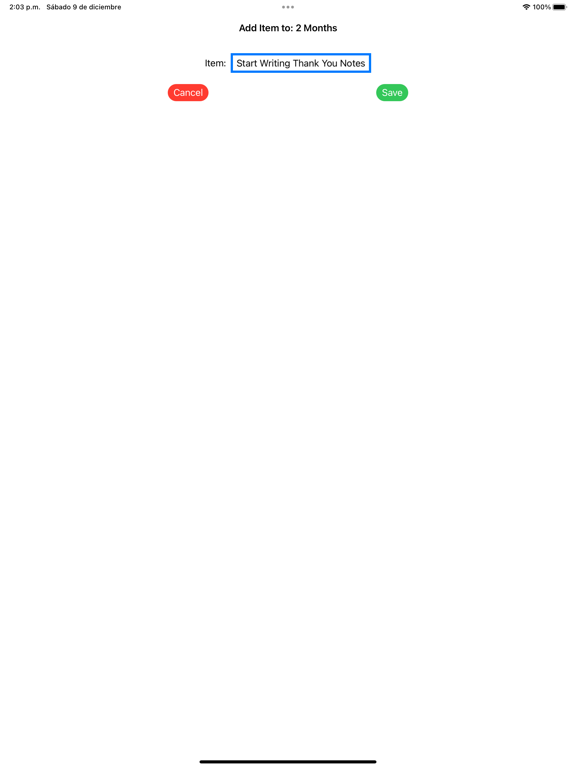 Wedding Timeline Checklist iPad screenshot 4 - Lifestyle app