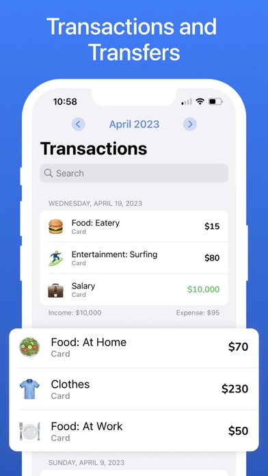 Income and Expense Tracker Screenshot