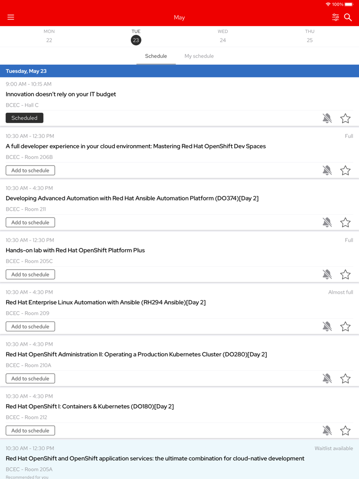Red Hat Events Guide