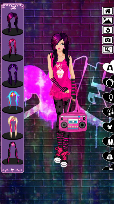Emo Dress Up game Screenshot
