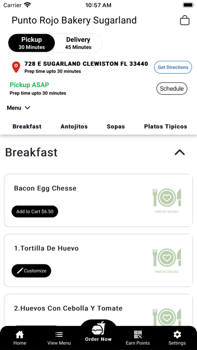 Punto Rojo Restaurant Screenshot