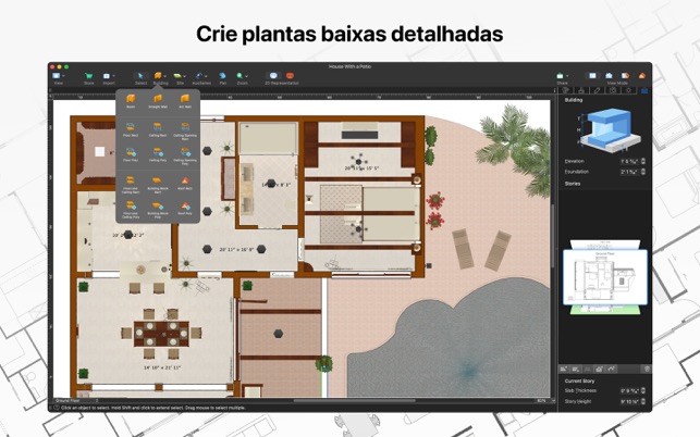 Plantas de Casas  Projeto de Casa em 3D - Planner 5D