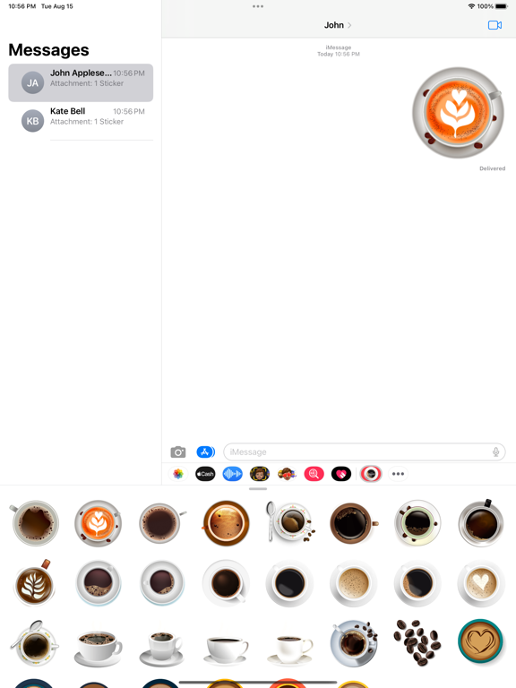 Screenshot #4 pour Latte Coffee Stickers