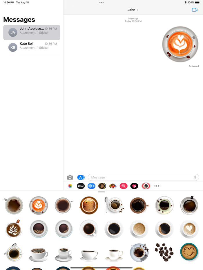 Latte Coffee Stickers