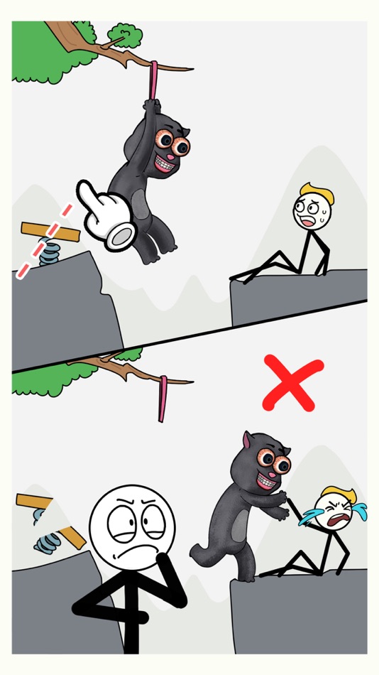 #1. Stickman Slice: Cut Puzzle (iOS) By: Pham Vu Hoang