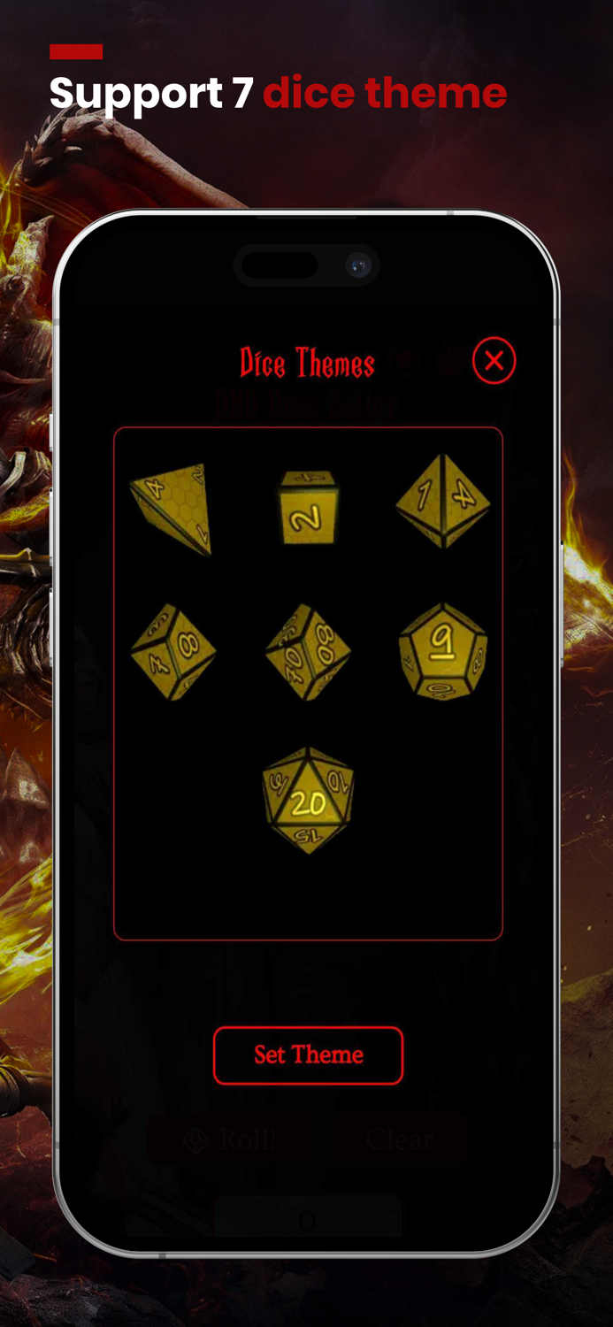 DnD Dice Roller 7 Dice Styles