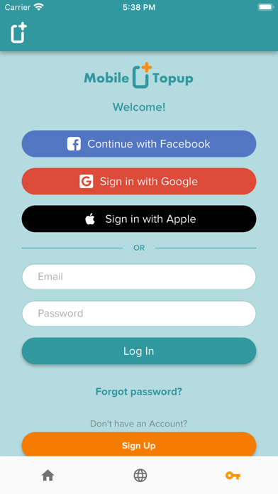 MobileTopup.com Screenshot