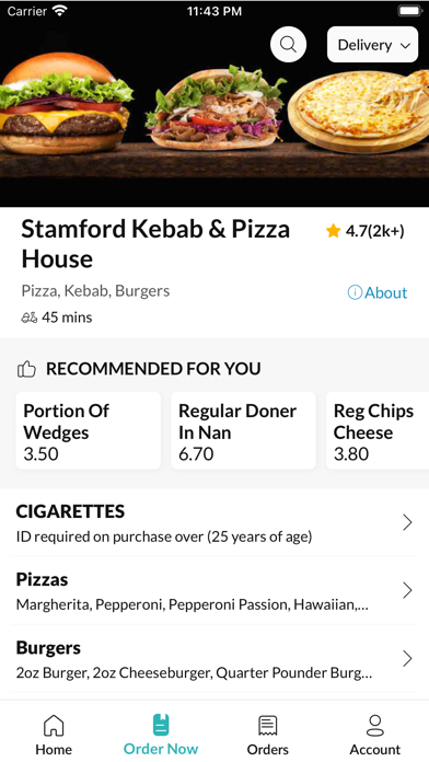 Stamford Kebab and Pizza House Screenshot